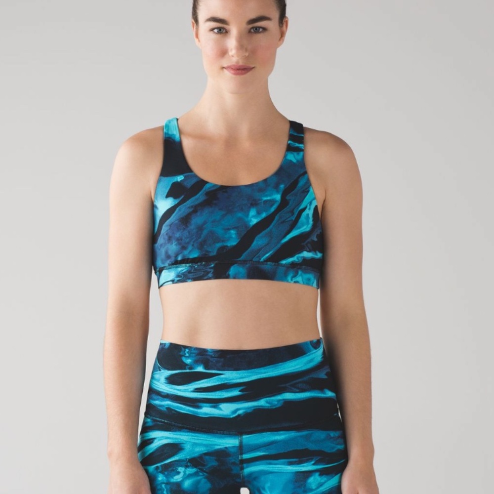 LULULEMON $52 Womens 6 Energy Bra Nulux W2ADXS Medium Support A/B Cup RR12